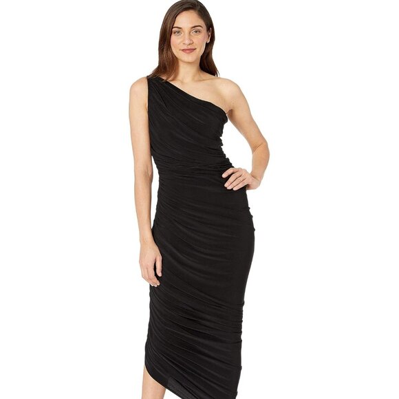 Norma Kamali Diana Gown Dress Black Size Large - Picture 1 of 3